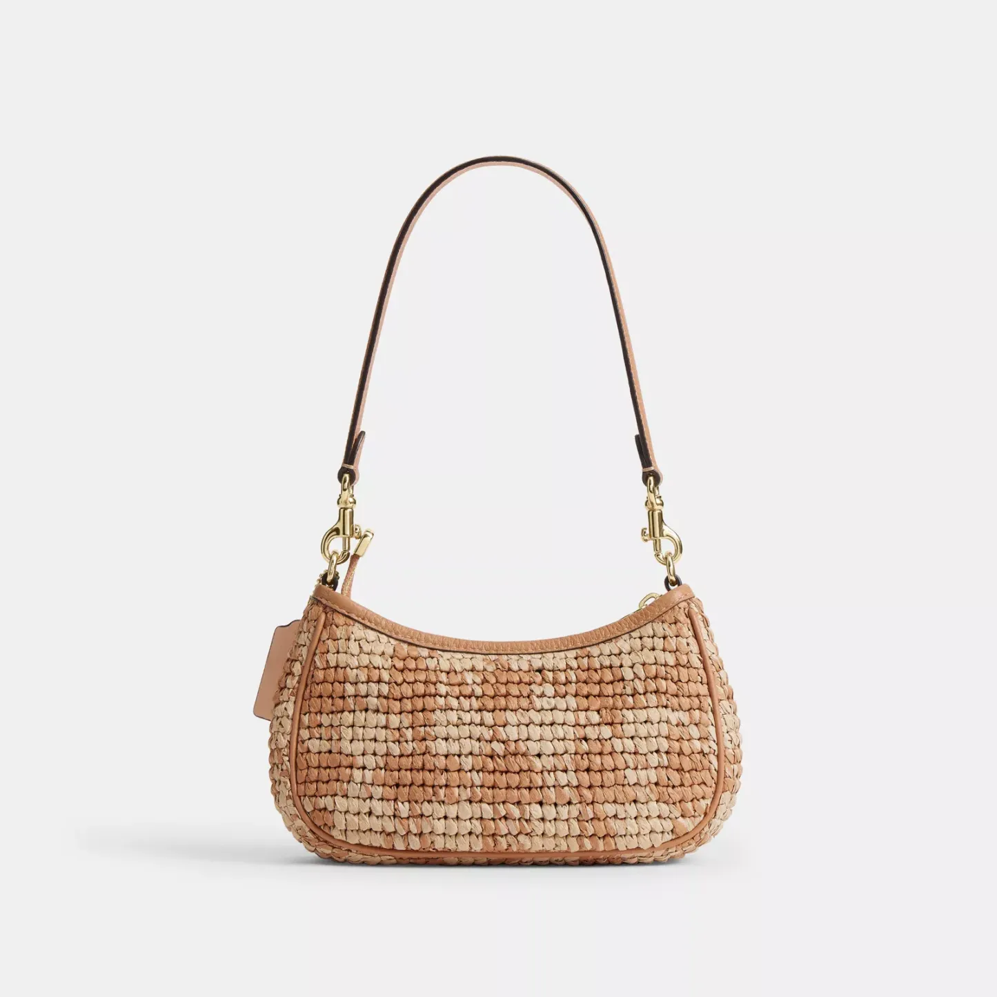 Teri Mini Crossbody Bag With Gingham Print - Gold/Tan - view 7