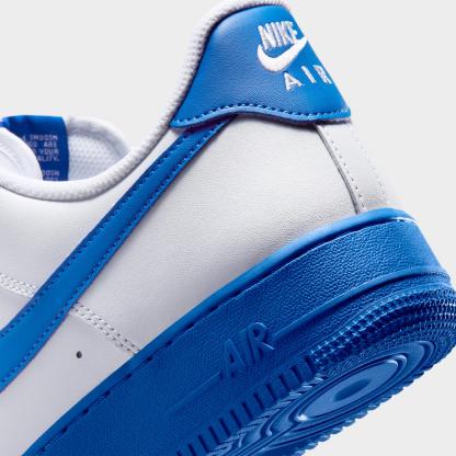 Men's Nike Air Force 1 '07 Low Casual Shoes - White/Game Royal