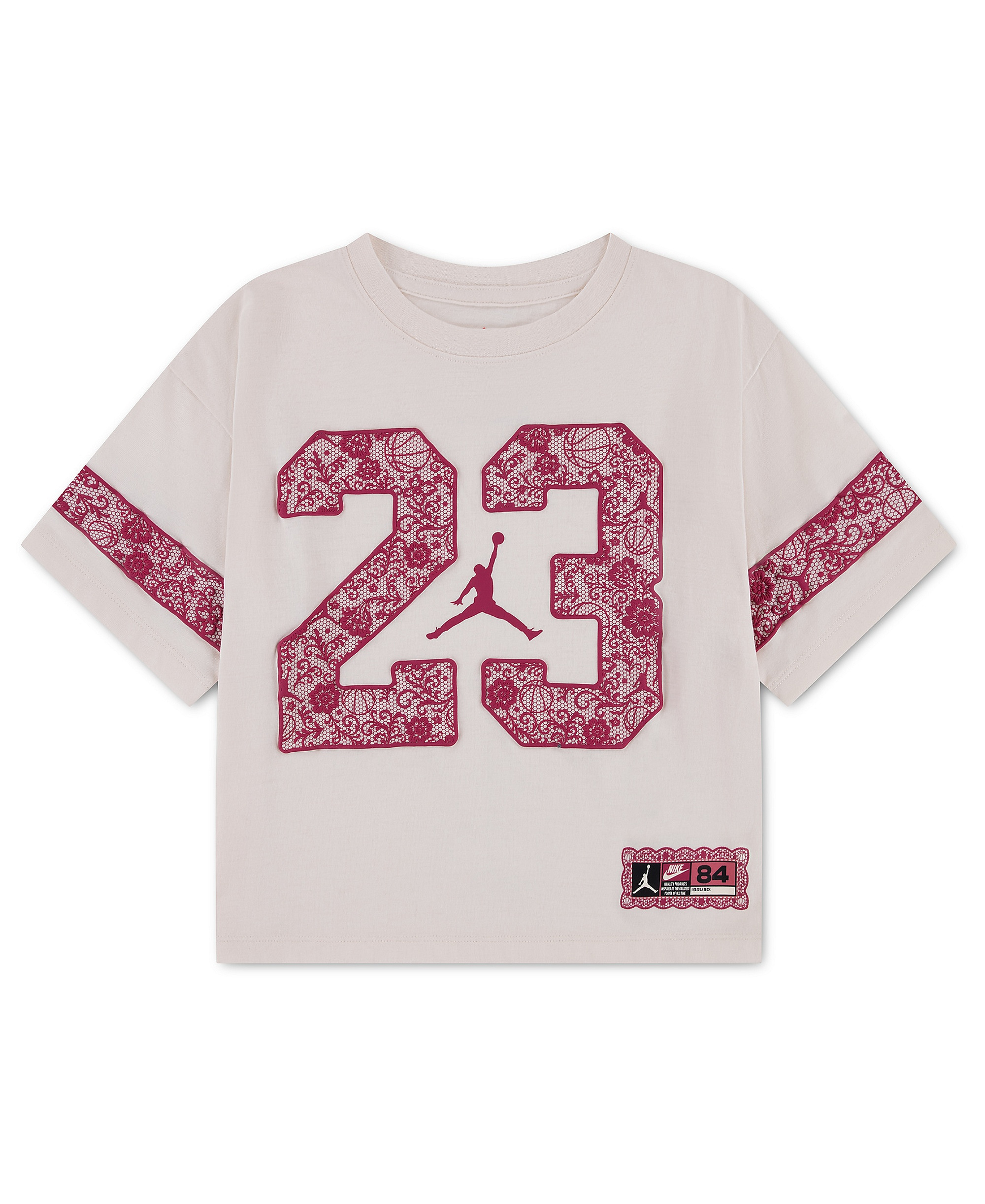 Jordan Girls' 7-16 Lace 23 Graphic Short-Sleeve T-Shirt - Chalk