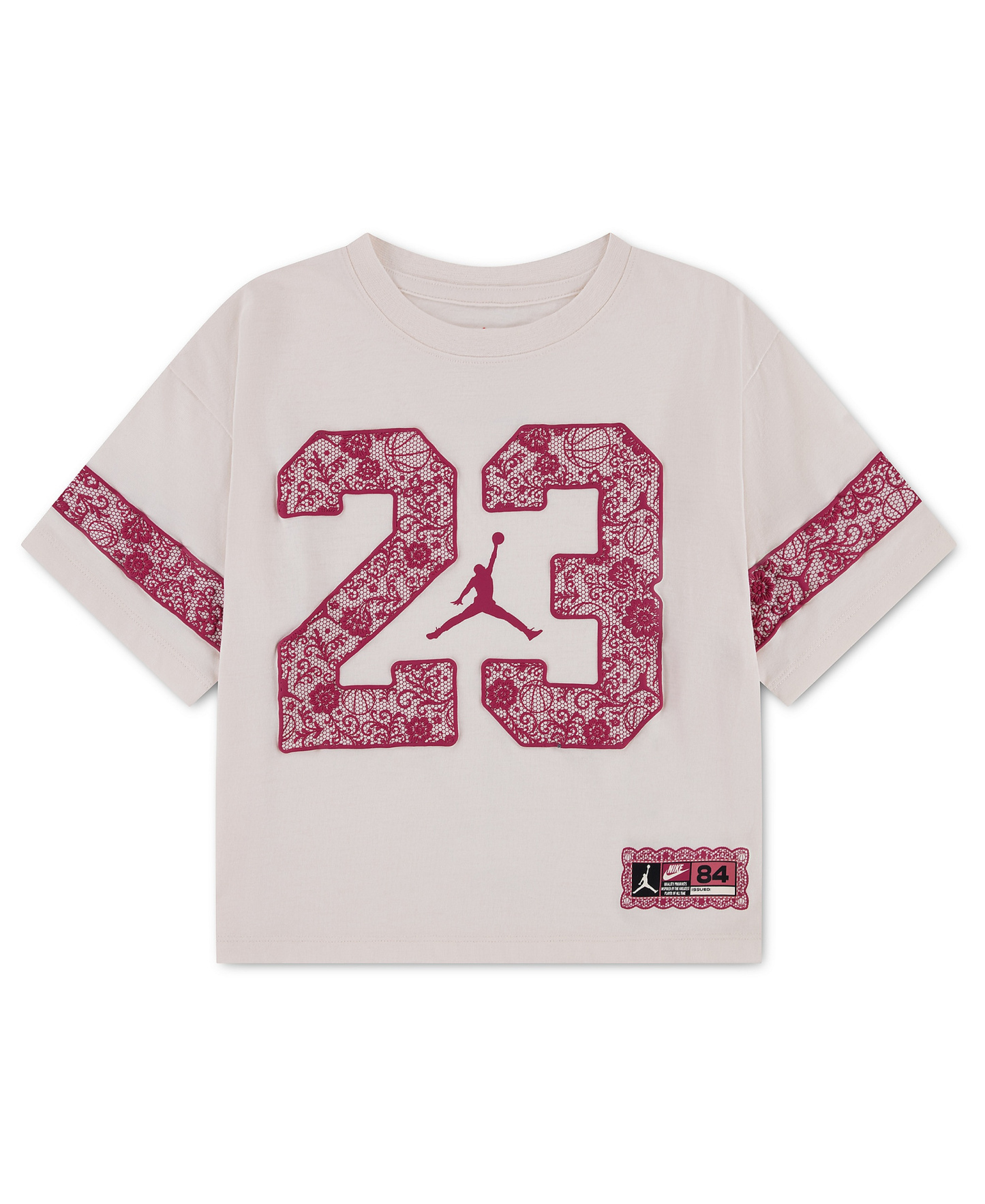 Jordan Girls' 7-16 Lace 23 Graphic Short-Sleeve T-Shirt - Chalk