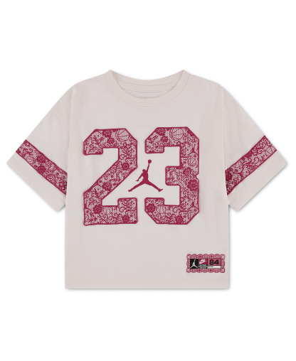 Jordan Girls' 7-16 Lace 23 Graphic Short-Sleeve T-Shirt - Chalk