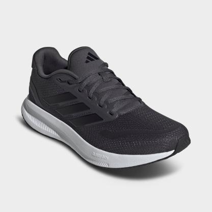 Men's adidas Runfalcon 5 Running Shoes - Grey/Core Black/Cloud White - Both shoes facing left