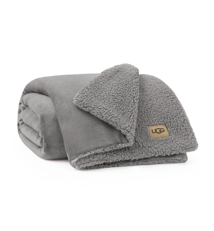 UGG® Avery Reversible Throw, 50" x 70" - Seal Gray