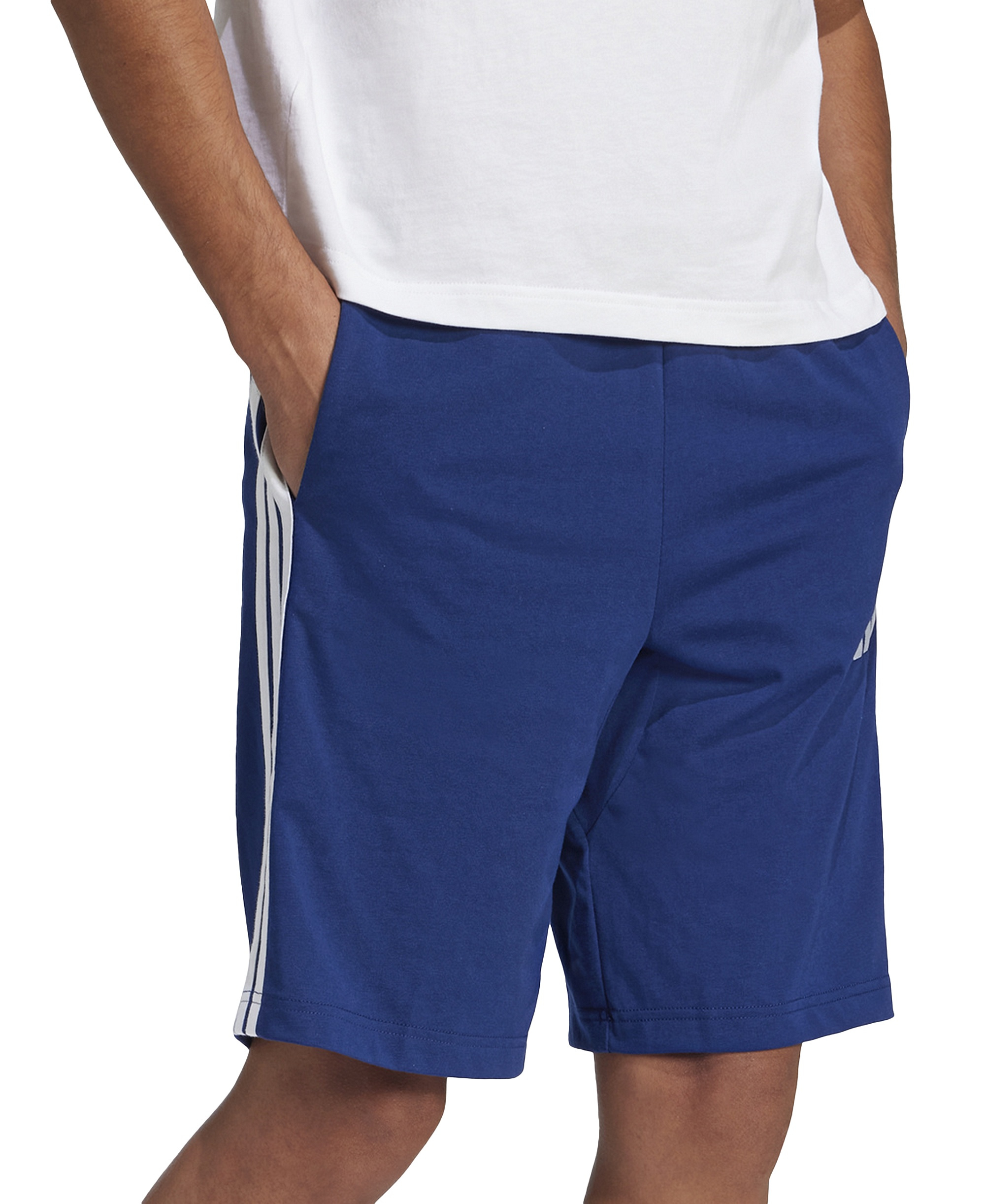 adidas Men's Jersey Shorts - Dark Blue /Wht