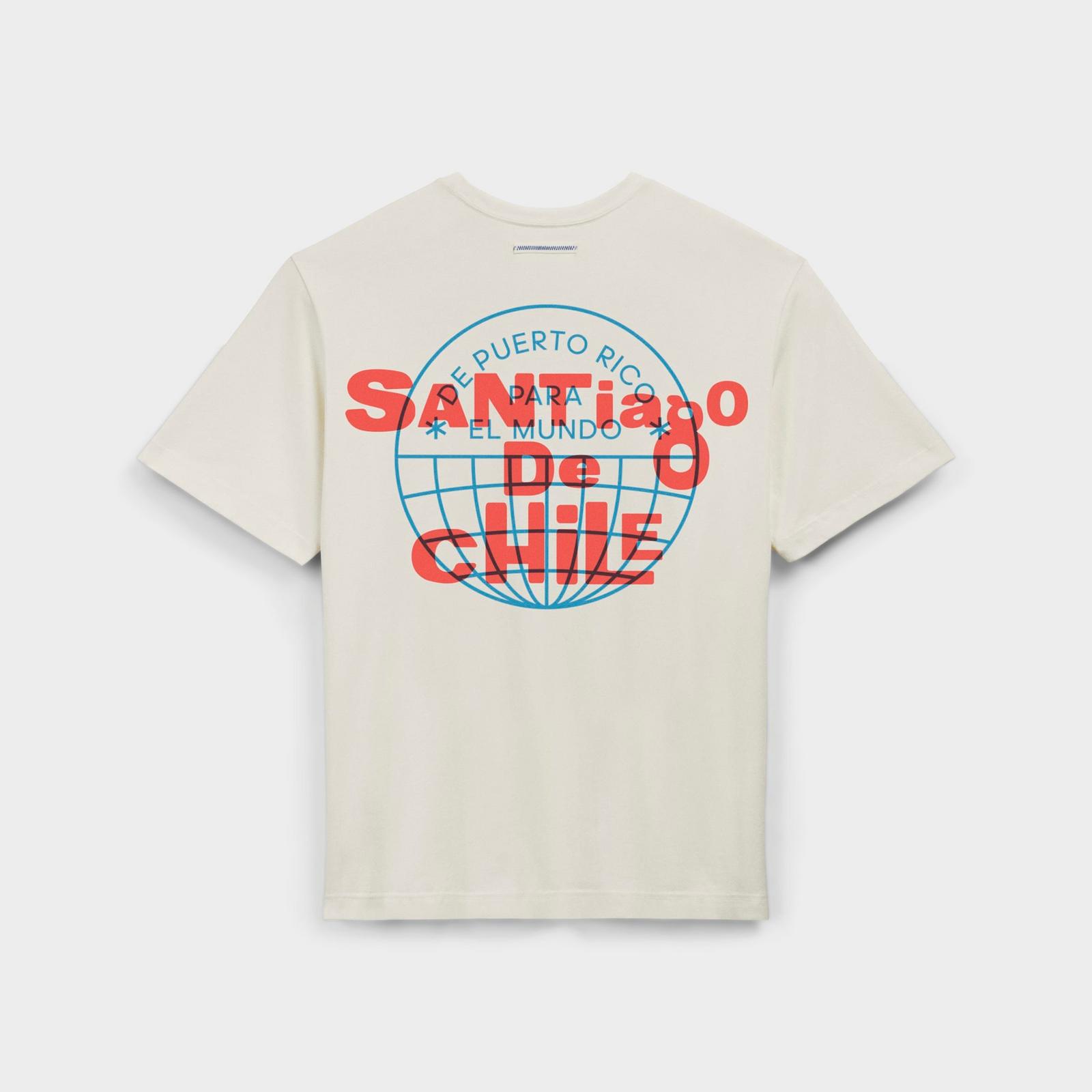 adidas Originals x Bad Bunny DTmF Chile Graphic Oversized Heavyweight T-Shirt - Cream White - view 2
