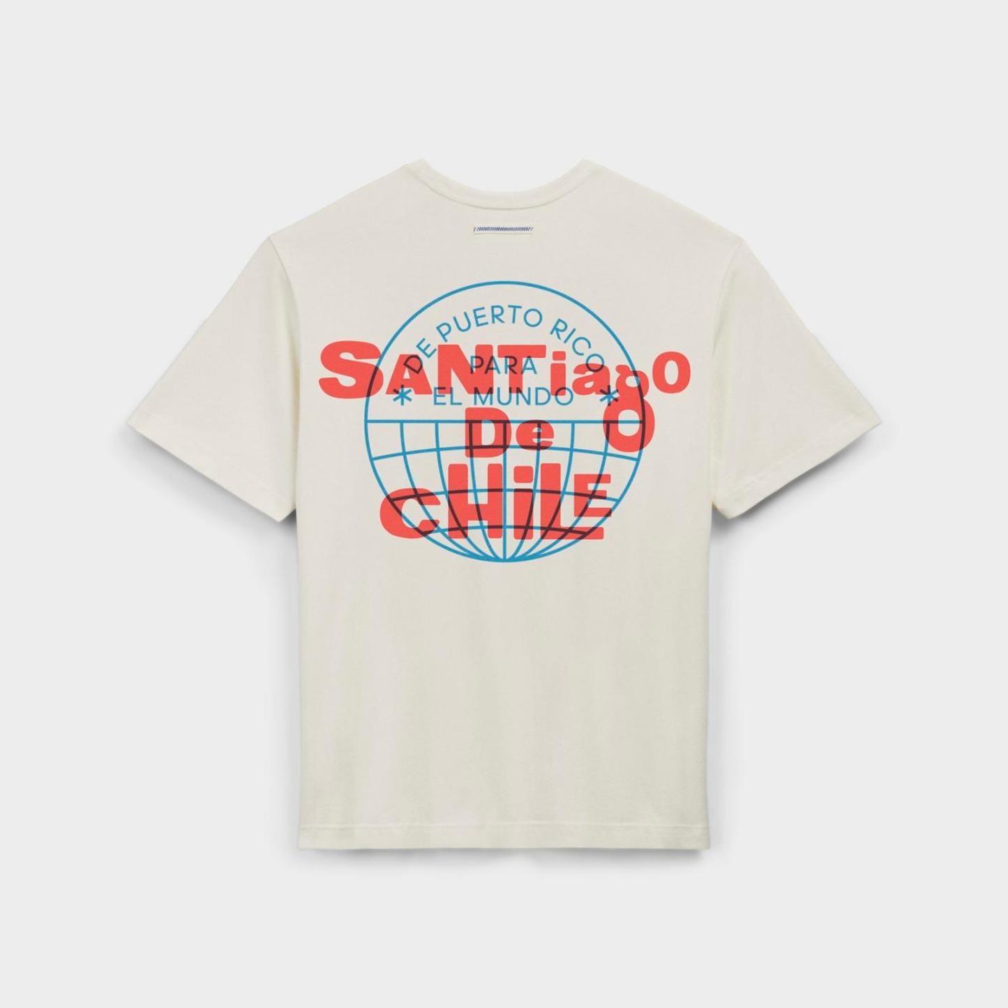 adidas Originals x Bad Bunny DTmF Chile Graphic Oversized Heavyweight T-Shirt - Cream White - view 2