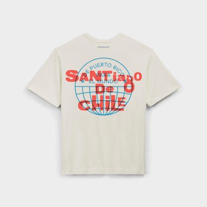 adidas Originals x Bad Bunny DTmF Chile Graphic Oversized Heavyweight T-Shirt - Cream White - view 2