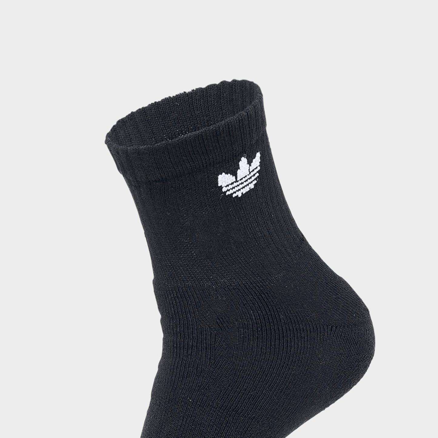 adidas Originals Trefoil Quarter Socks (6 Pack) - Black
