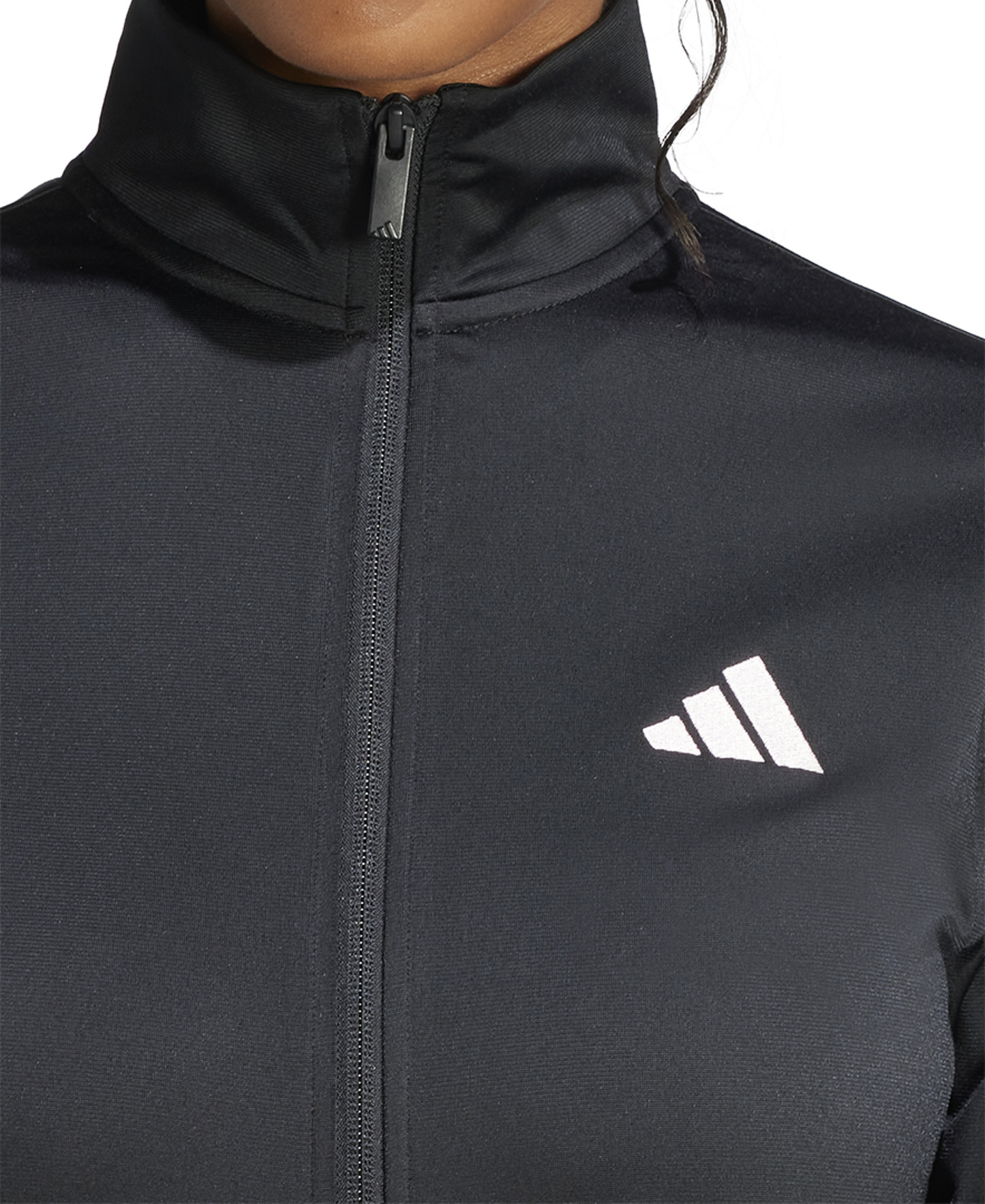 adidas Women's Tricot 3-Stripes Track Jacket - Black/Clear Pink