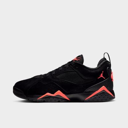 Men's Air Jordan MVP 92 Casual Shoes - Black/Infrared 23 - Left shoe facing left. Outside of the shoe. - view 1