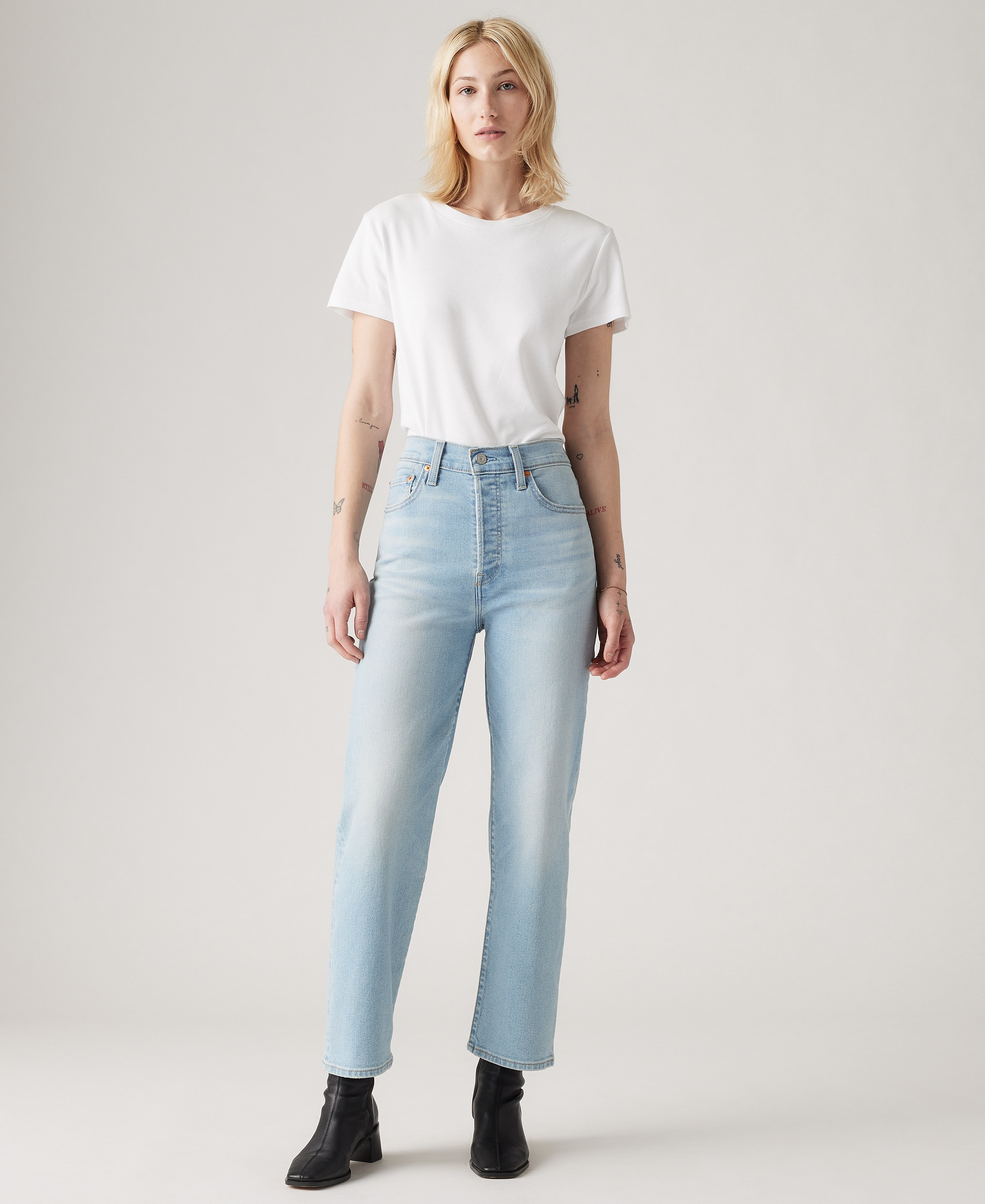 Levi's Women's Ribcage High-Rise Straight Ankle Jeans - Once In Awhile