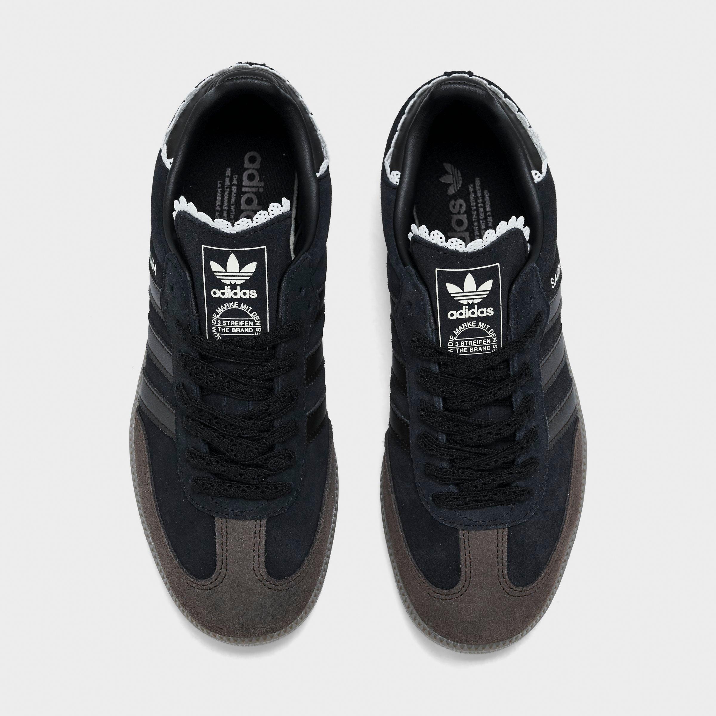 Women's adidas Originals Samba OG Casual Shoes - Part 5 - Core Black/Aurora Coffee/Gum - Top view