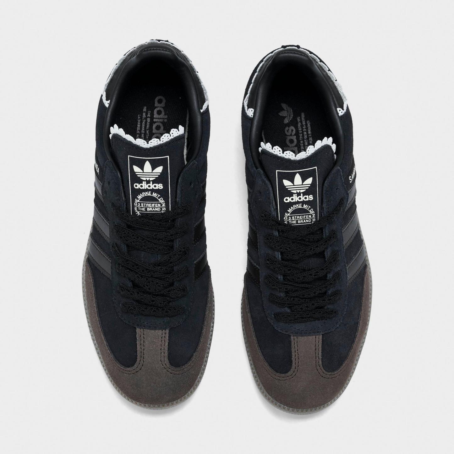 Women's adidas Originals Samba OG Casual Shoes - Part 5 - Core Black/Aurora Coffee/Gum - Top view