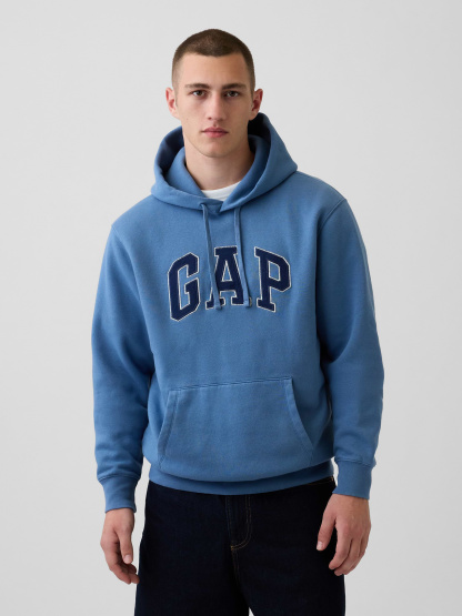 Adult VintageSoft Arch Logo Hoodie - Bainbridge blue