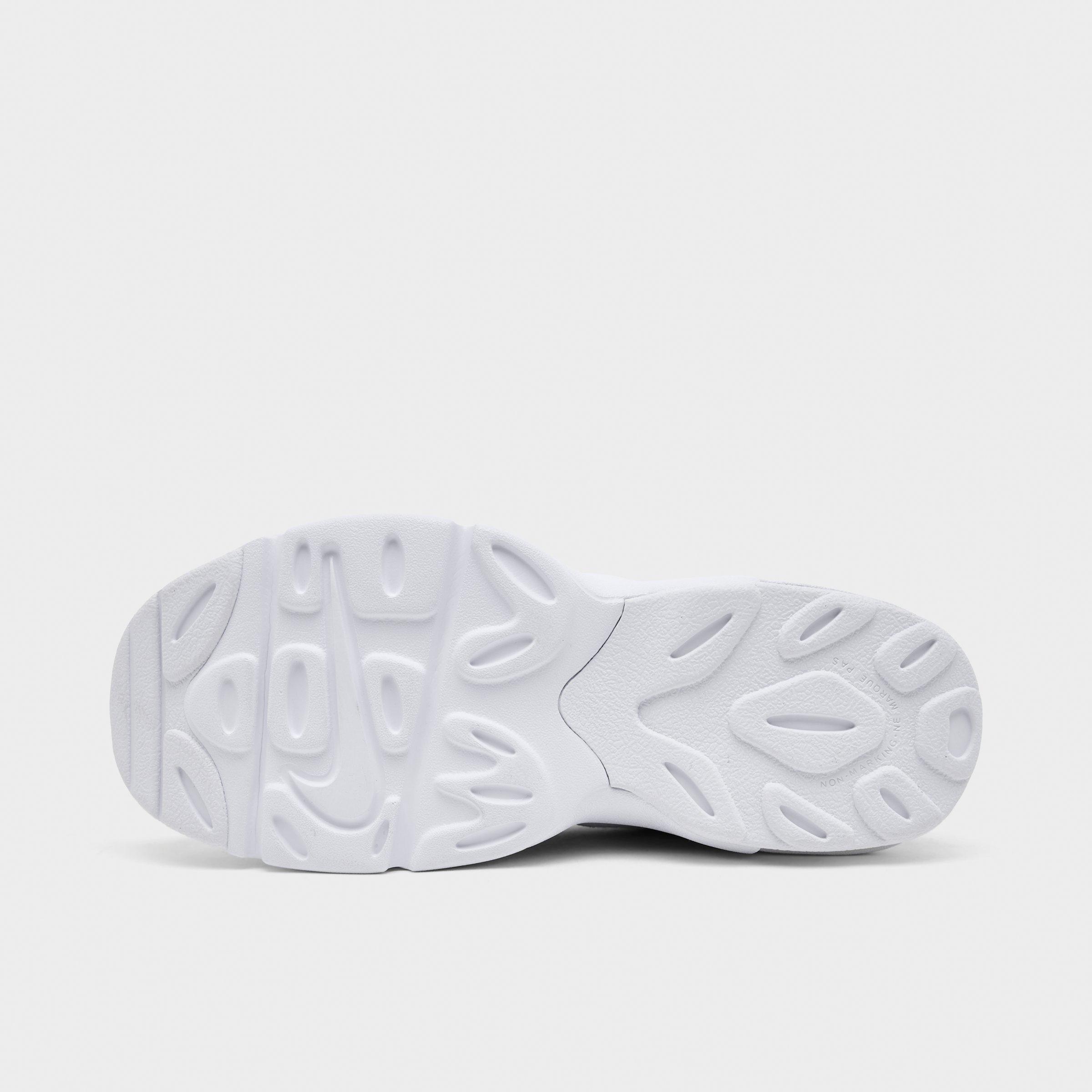 Little Kids' Nithtke Air DT Max ‘96 Low Casual Shoes - White/Metallic Silver/White/Light Smoke Grey - Bottom view