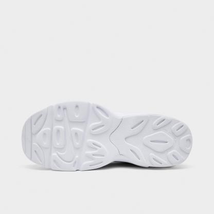 Little Kids' Nithtke Air DT Max ‘96 Low Casual Shoes - White/Metallic Silver/White/Light Smoke Grey - Bottom view