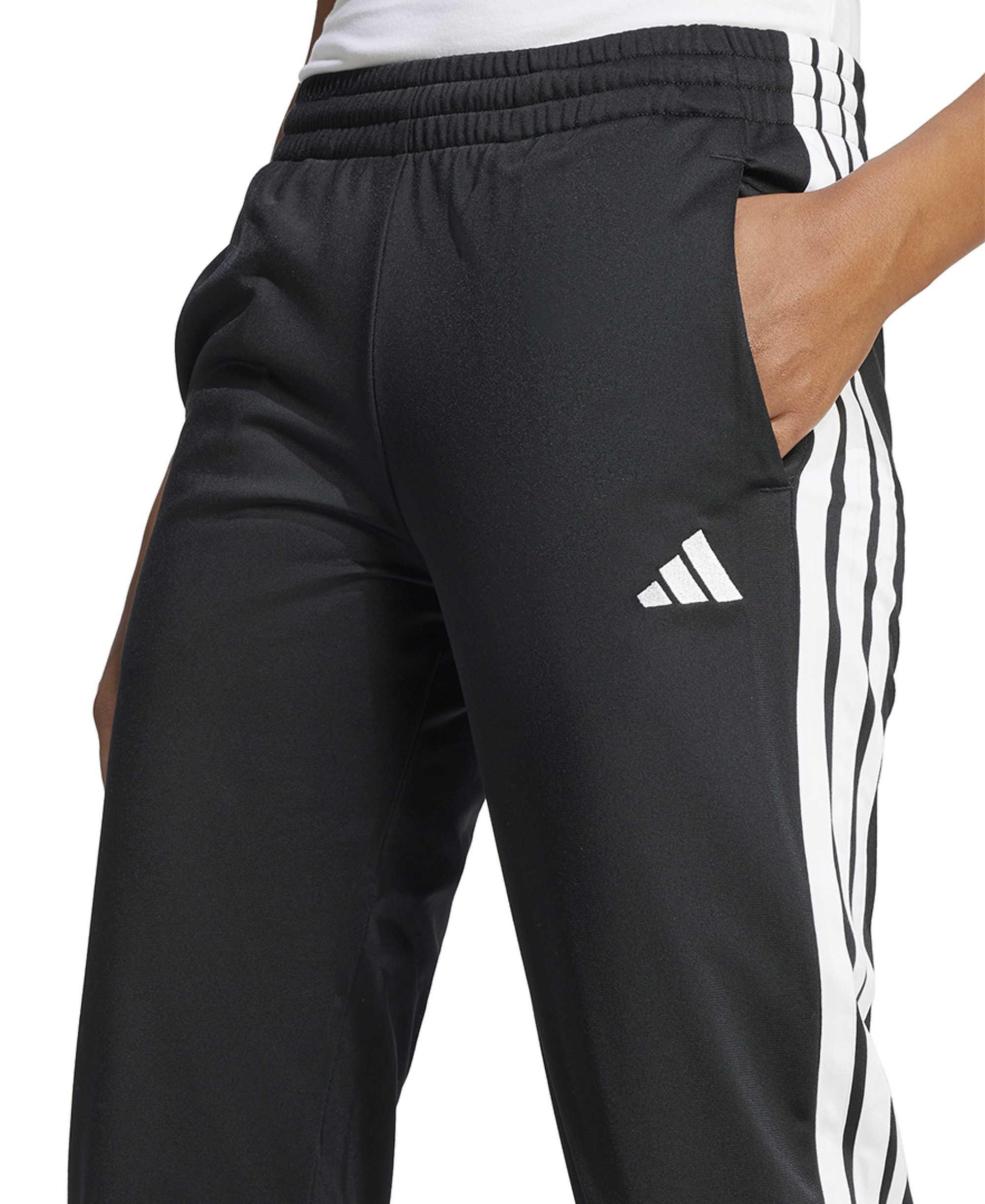 adidas Women's Tricot 3-Stripes Track Pants - Black/White