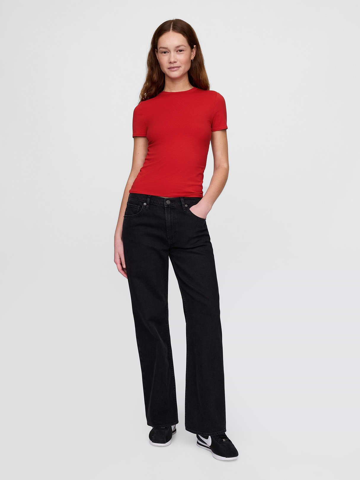 CloseKnit Jersey T-Shirt - Tomato sauce red