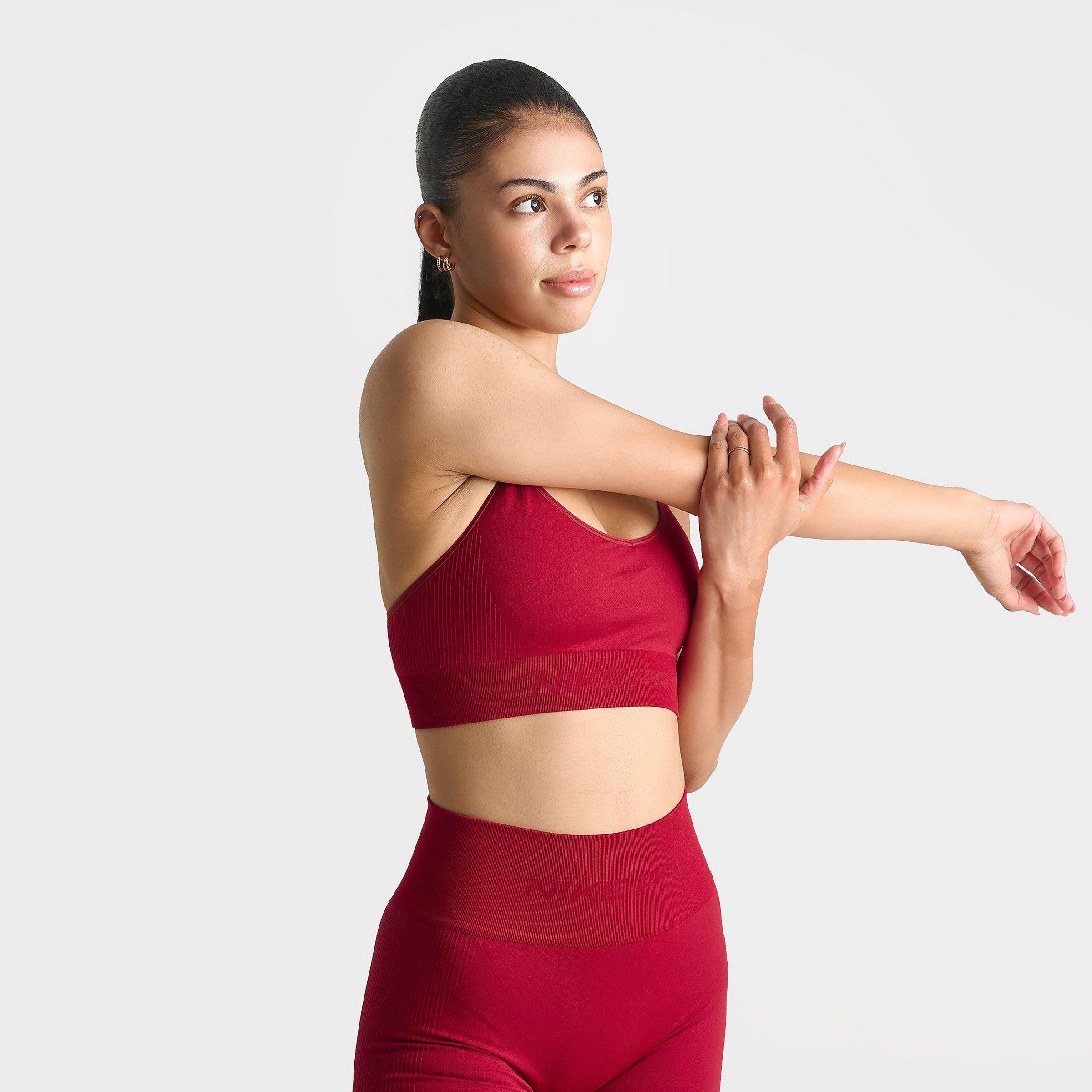 Women's Nithtke Pro Seamless Light-Support Padded Sports Bra - Tough Red