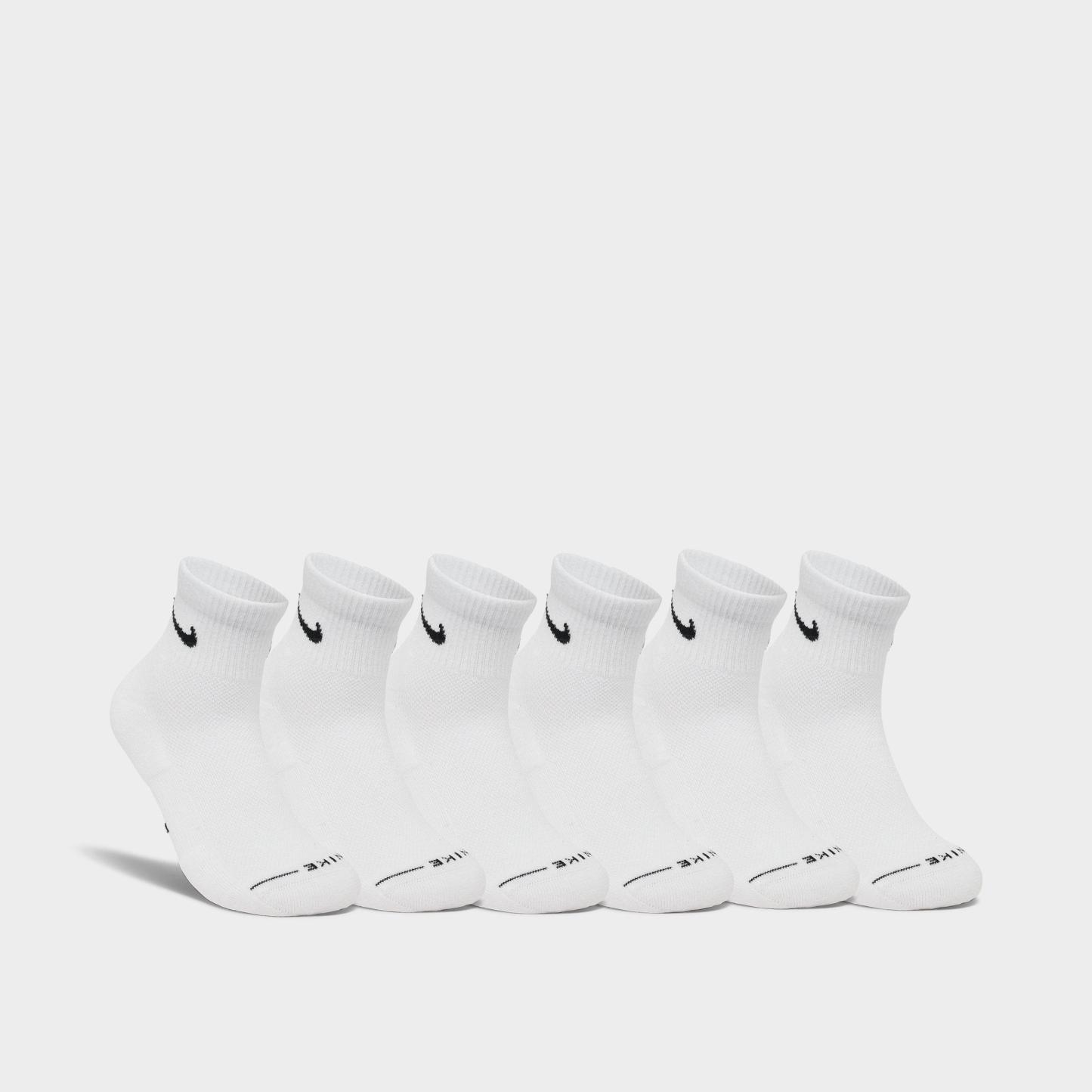 Nithtke Everyday Elevated Ankle Socks (6-Pack) - White/Black