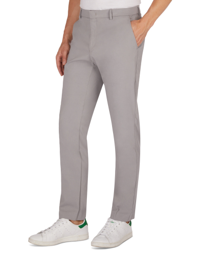 Tommy Hilfiger Men's Modern-Fit TH Flex Stretch Solid Performance Pants - Light Grey