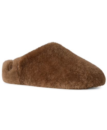 UGG® Women's Elea Fluffed Slip-On Slippers - Light Bronze