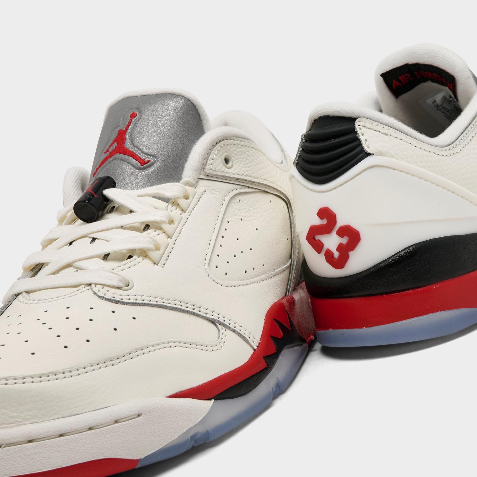 Men's Jordan Sixty Plus Low Casual Shoes - Sail/Black/Reflect Silver/Fire Red - view 3