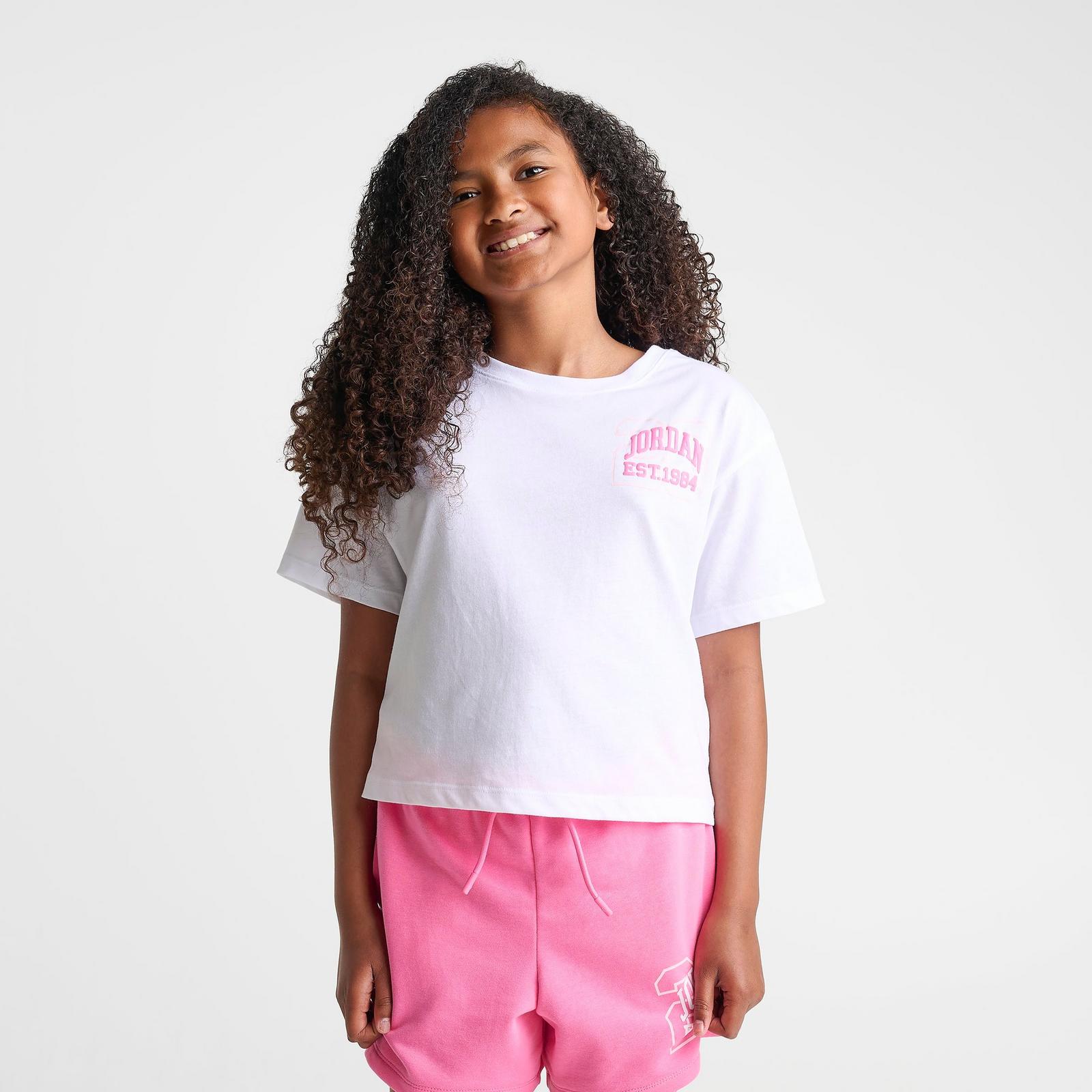Girls' Big Kids' Jordan Collegiate T-Shirt - White - view 3