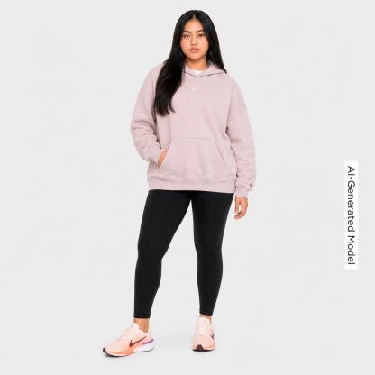 Women's Nithtke Studio Fleece Medium-Weight Camo Oversized Pullover Hoodie - Cream II/Sail