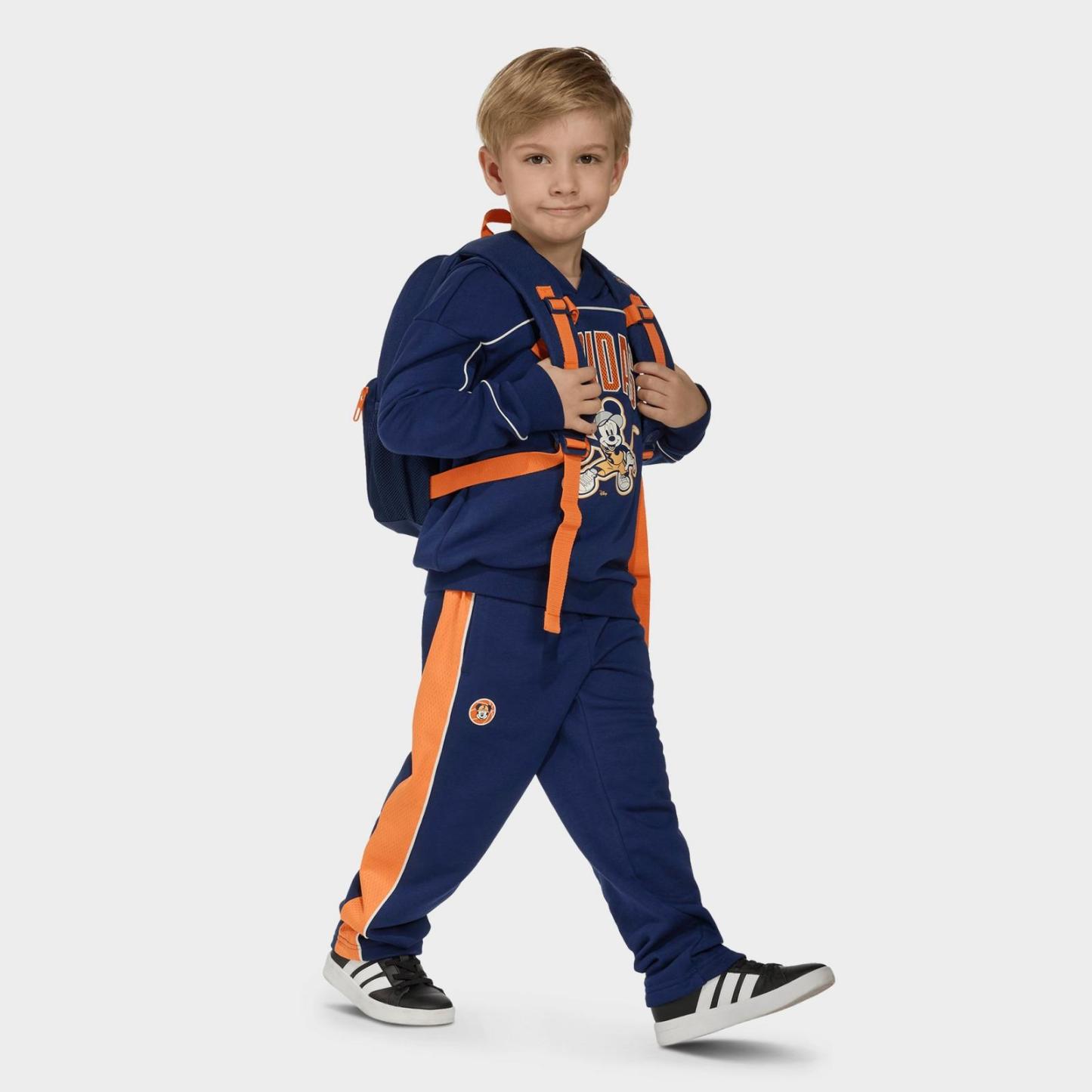 Kids' Toddler and Little Kids' adidas x Disney Mickey Mouse Pullover Hoodie - Dark Blue/Pure Orange/Off White - view 2