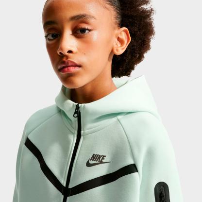 Girls' Big Kids' Nithtke Sportswear Tech Fleece Full-Zip Hoodie - Barely Green/Black/Black