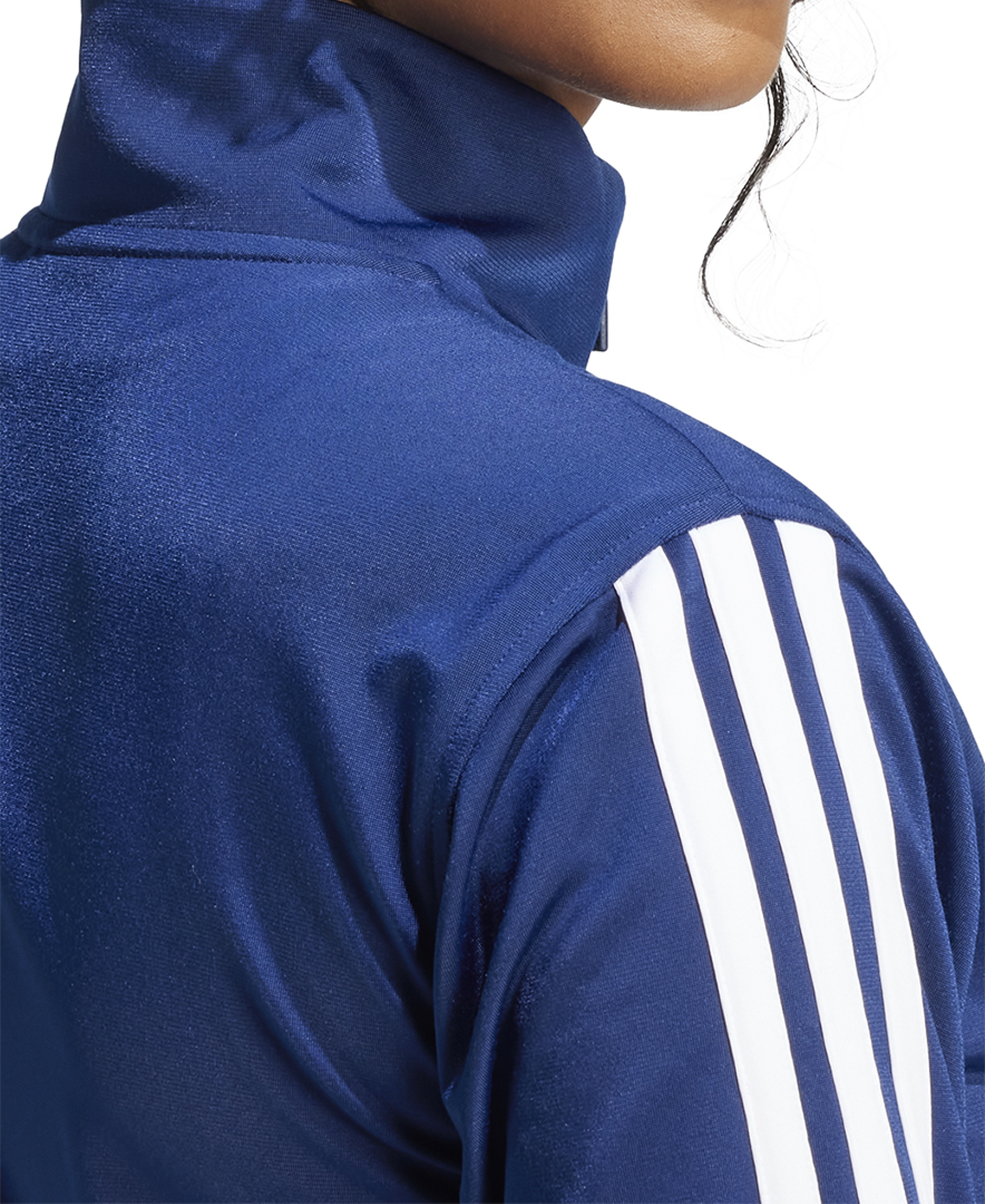 adidas Women's Tricot 3-Stripes Track Jacket - Dark Blue/white
