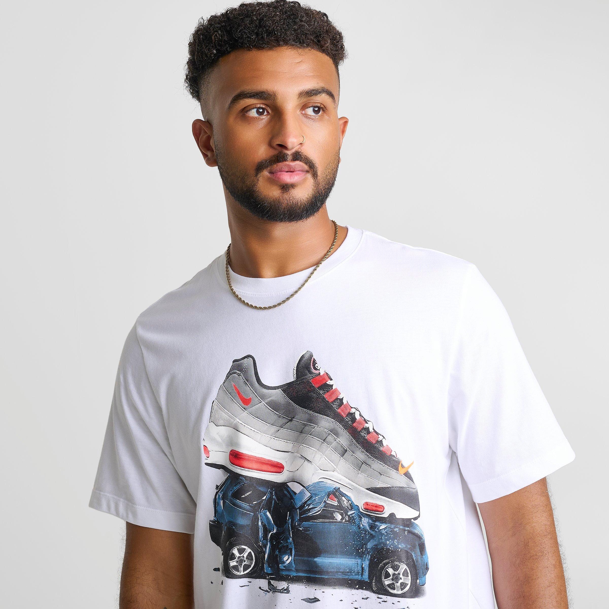 Men's Nithtke Sportswear Crushed Car Graphic T-Shirt - White