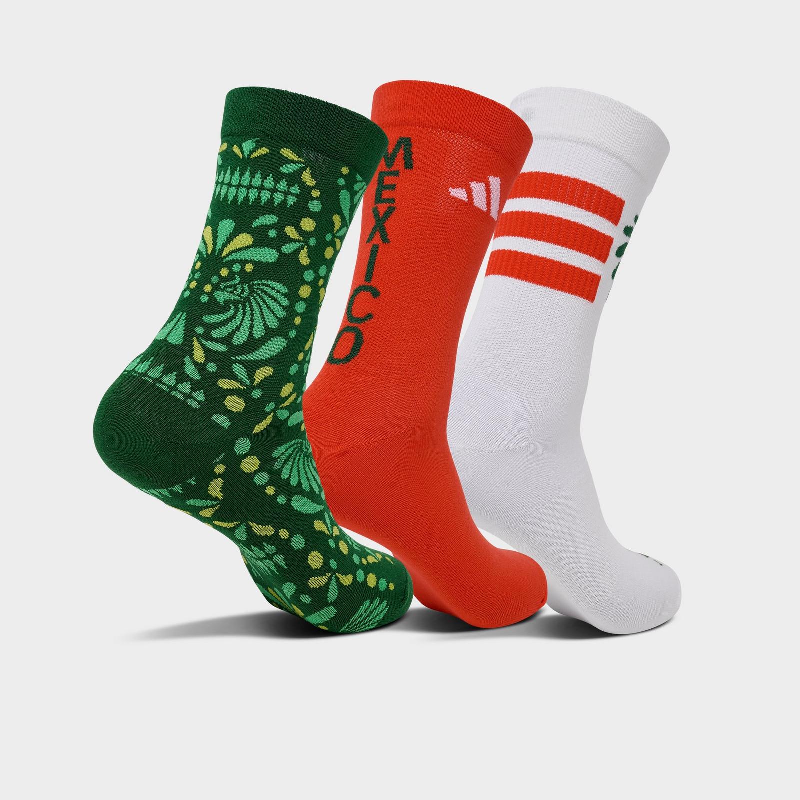 adidas FIFA World Cup 26 Host Nation Mexico Crew Socks (3-Pack) - Multicolor - view 2