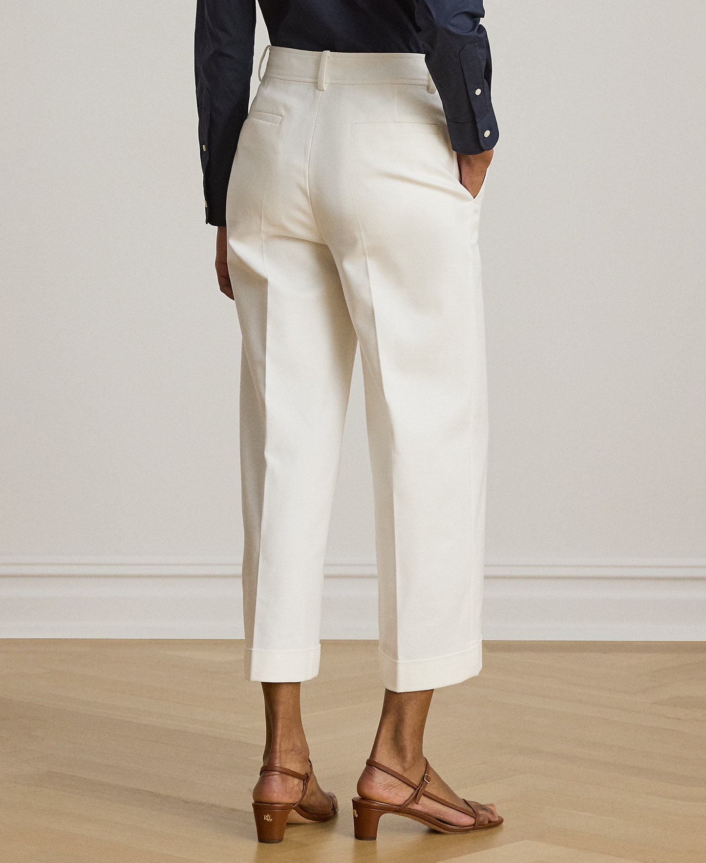 Lauren Ralph Lauren Women's High-Rise Double-Faced Stretch Cropped Pants - Birch Tan