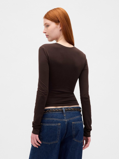CloseKnit Jersey T-Shirt - Terra brown