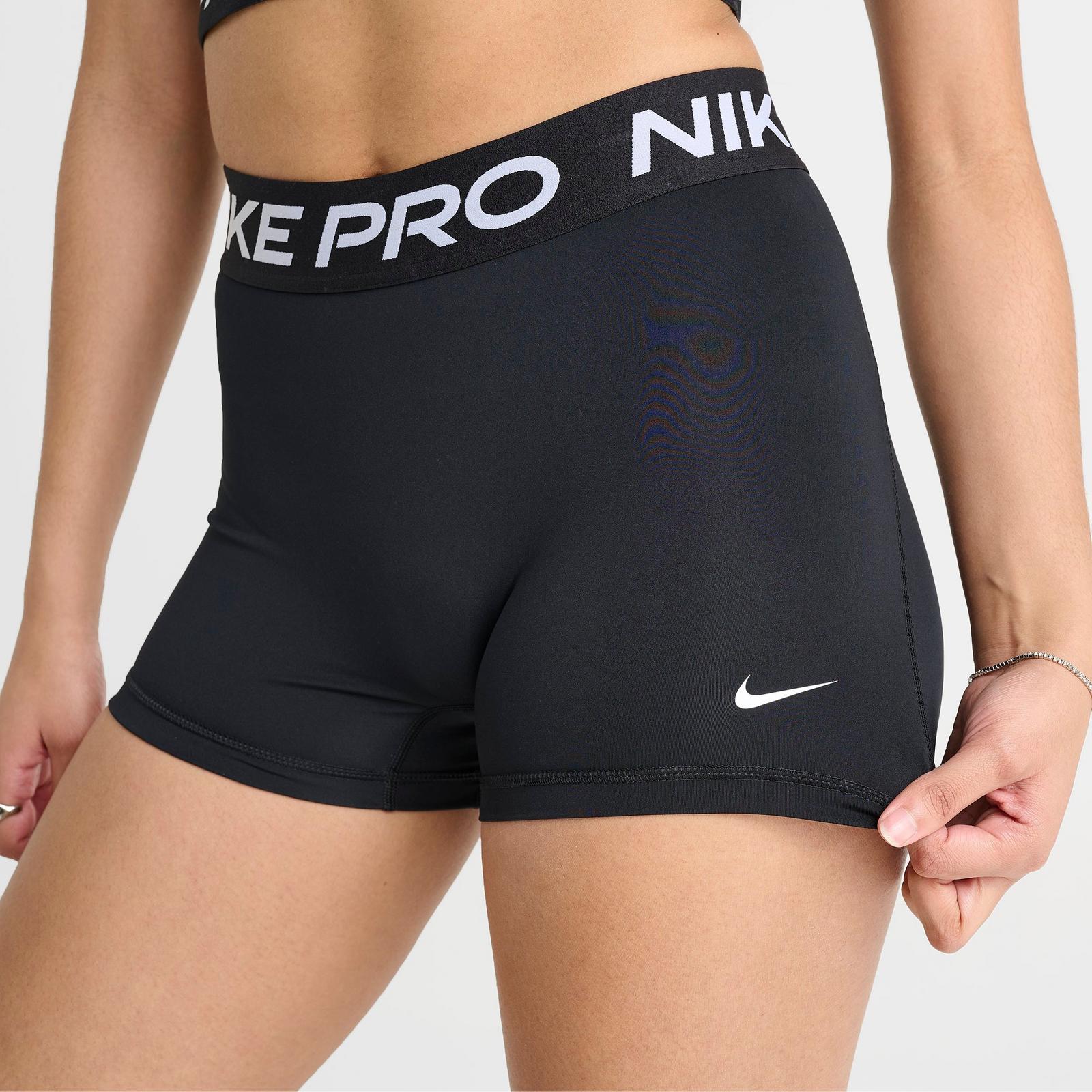 Women's Nike Pro Mid-Rise 3" Biker Shorts - Black