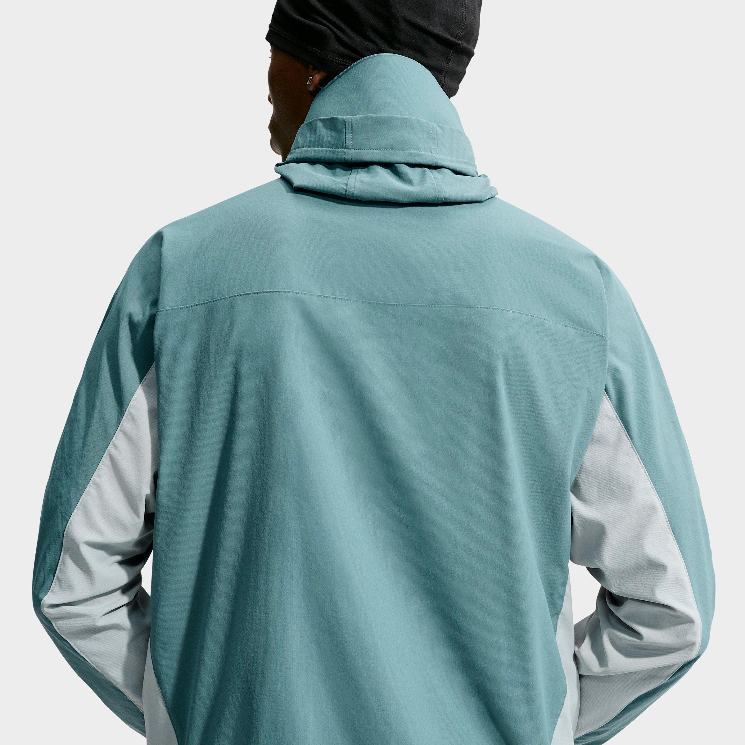 Men's Nithtke Tech Helios Dri-FIT Long-Sleeve Full-Zip Shell - Mineral Slate/Light Pumice/Black