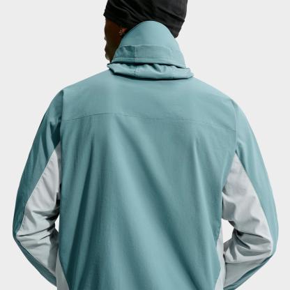 Men's Nithtke Tech Helios Dri-FIT Long-Sleeve Full-Zip Shell - Mineral Slate/Light Pumice/Black