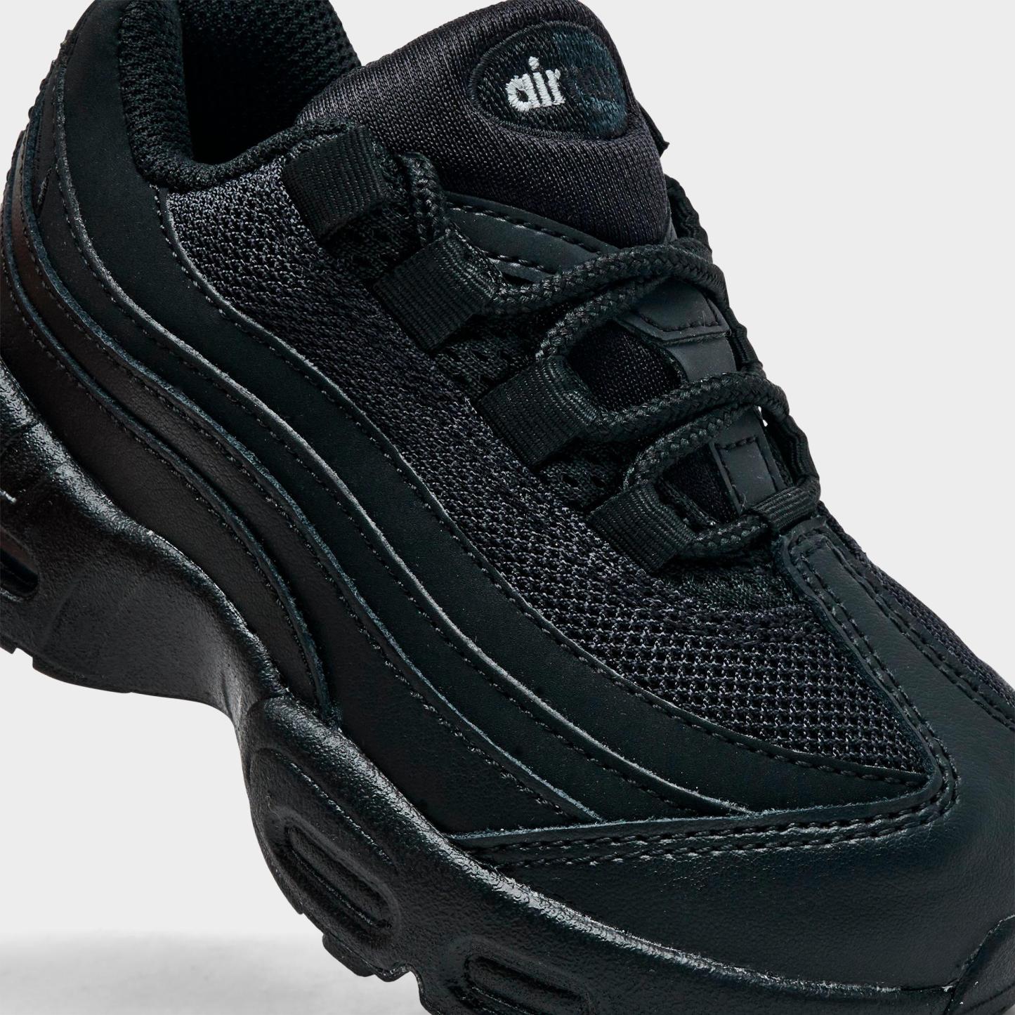 Kids' Toddler Nithtke Air Max 95 Recraft Casual Shoes - Black/Black/Black/Anthracite - Detail shot