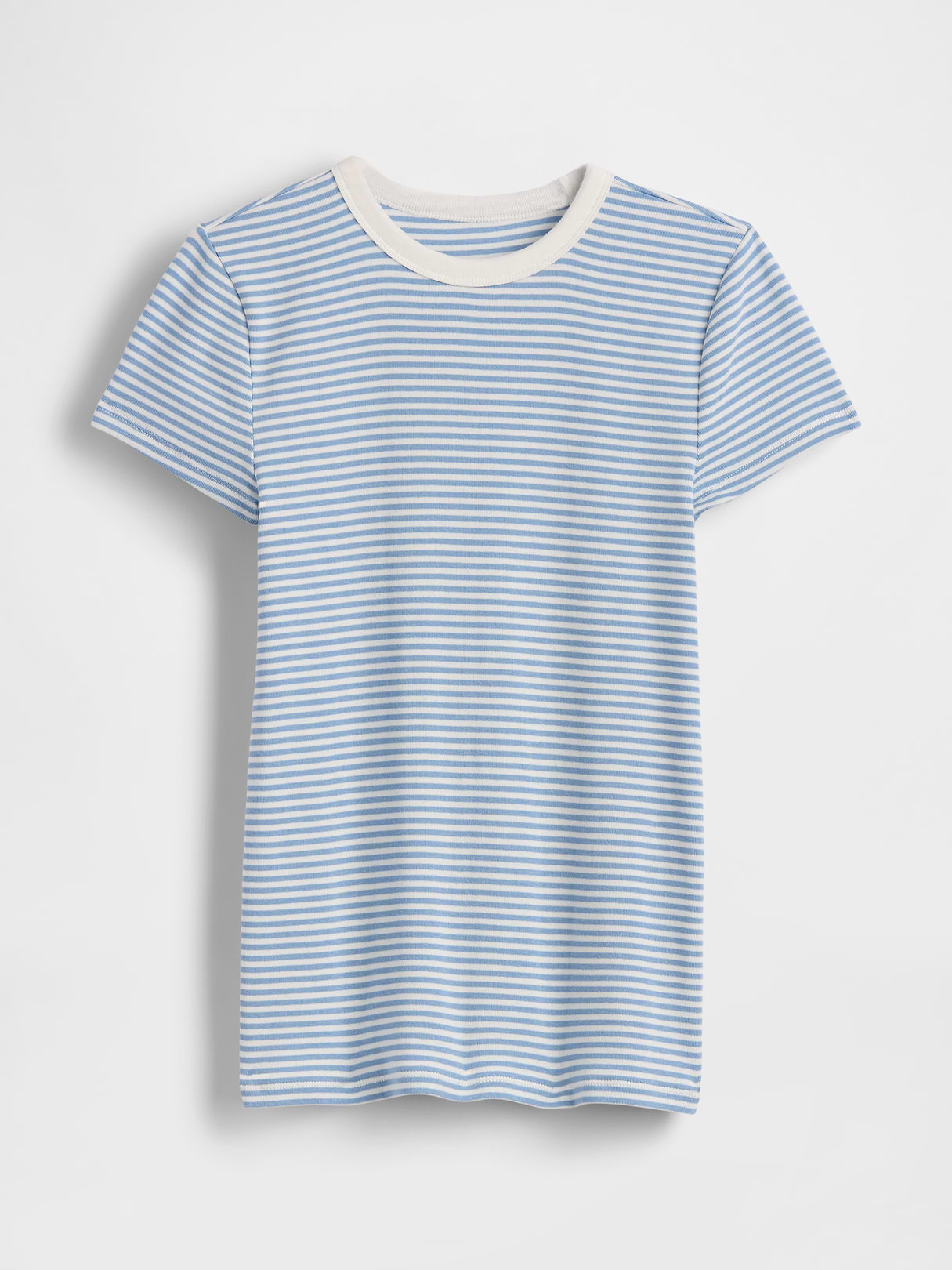 Modern Crew T-Shirt - Light blue stripe