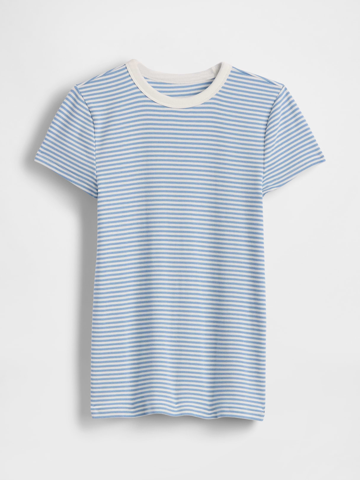 Modern Crew T-Shirt - Light blue stripe