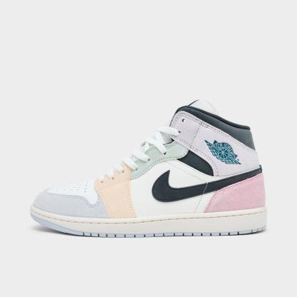 Men's Air Jordan Retro 1 Mid SE Casual Shoes - Sail/Iced Jade/Anthracite/Jade Aura - view 1