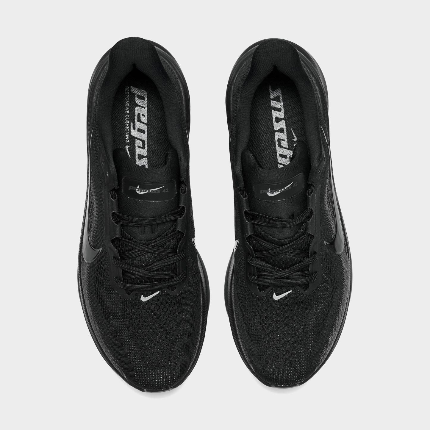 Men's Nithtke Pegasus 42 Running Shoes - Part 1 - Black/Anthracite/Black - Top view
