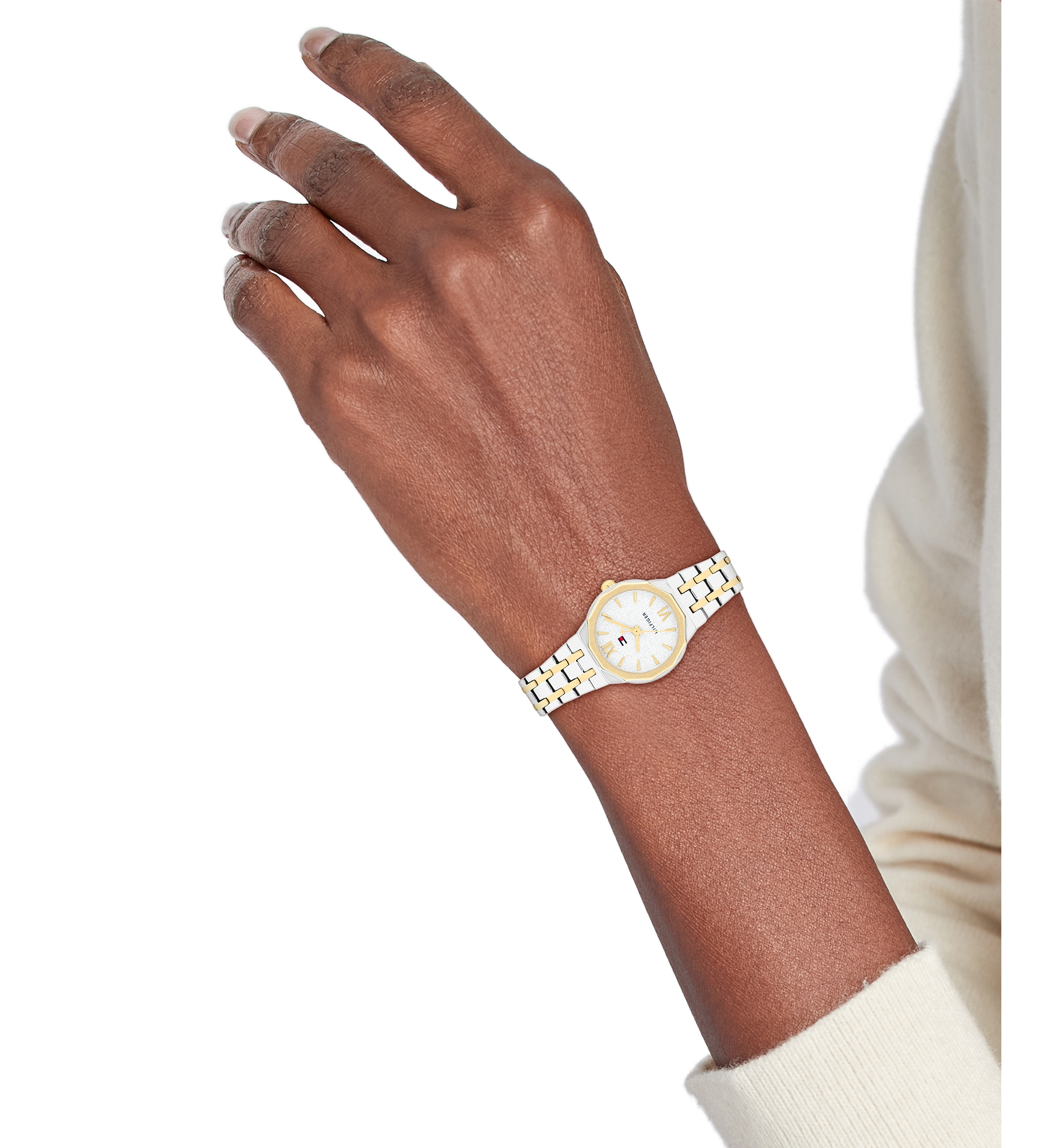 Tommy Hilfiger Women's Quartz Two Tone Stainless Steel Bracelet Watch, 25mm - Two Tone