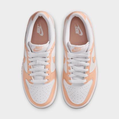 Big Kids' Nithtke Dunk Low Casual Shoes - Part 1 - White/Shimmer/White/Shimmer - Top view