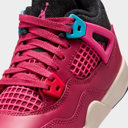 Little Kids' Air Jordan Retro 4 Basketball Shoes - Sweet Beet/Desert Pink/Off Noir/Chalk - view 3
