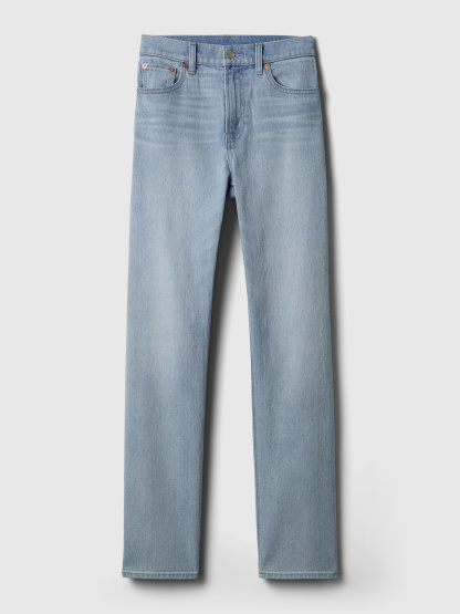 High Rise '90s Slim Straight Jeans - light indigo