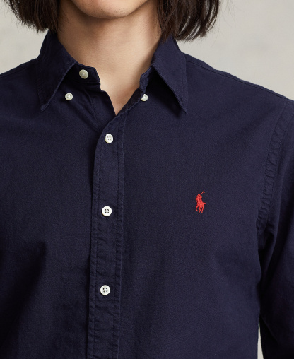 Polo Ralph Lauren Men's Garment-Dyed Oxford Shirt - Navy