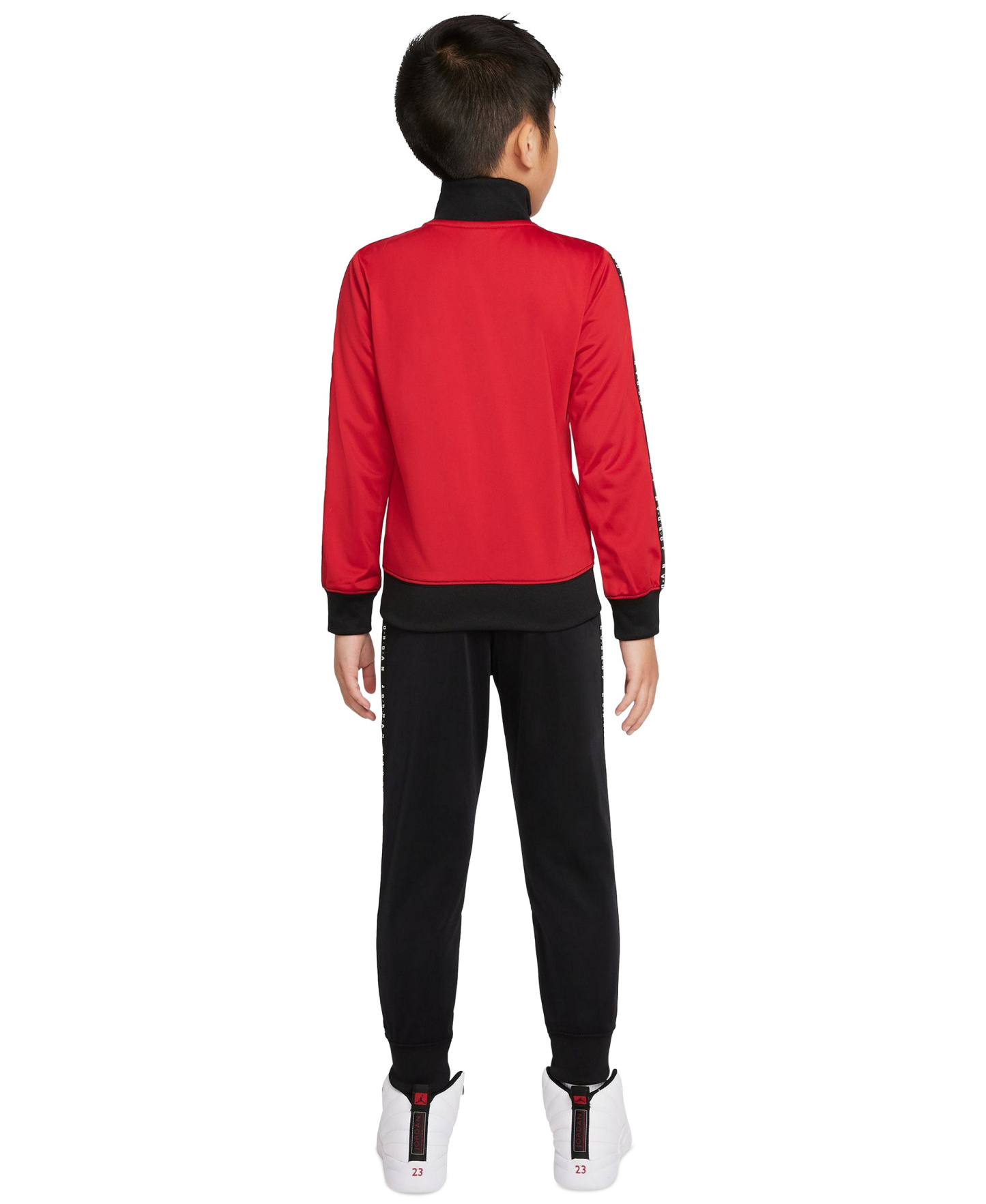 Jordan Boys' 4-5 Air Tricot Long-Sleeve Jacket and Pants, 2-Piece Set - Black/Gym Red